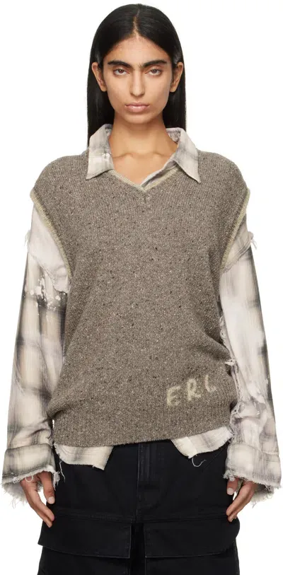 Erl Gray '' Knit Vest In 2 Grey