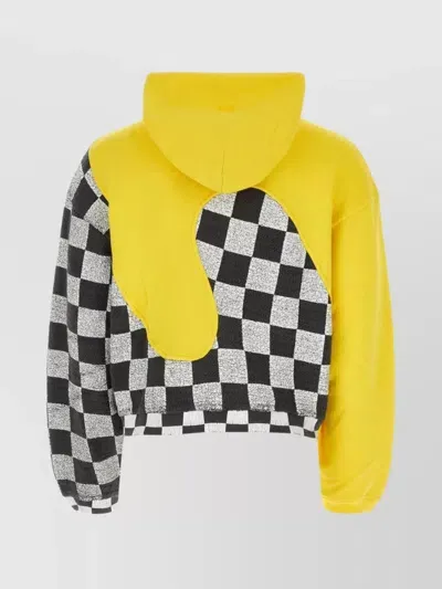 Erl Multicolor Checkered Hooded Sweatshirt In Multicoloured