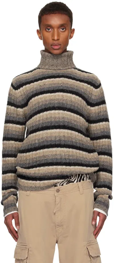 Erl Multicolor Striped Turtleneck