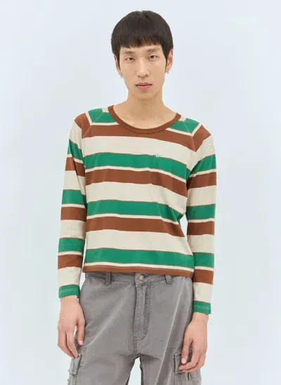 Erl Striped Long-sleeve T-shirt In Multicolour