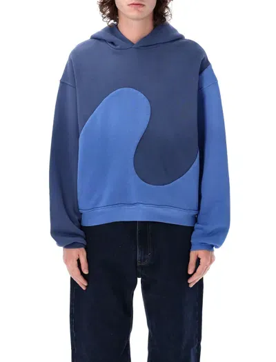 Erl Swirl Hoodie In Blue