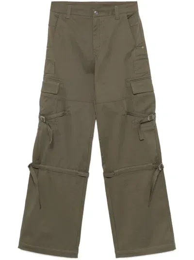 Ermanno Scervino Strap-detail Cargo Pants In Green