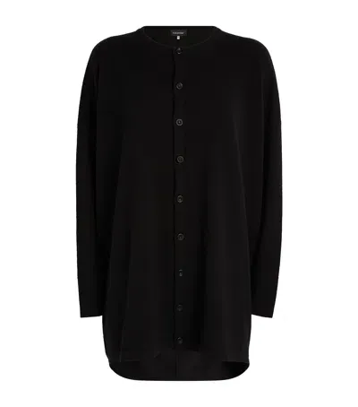 Eskandar Cashmere A-line Cardigan In Black