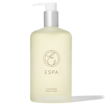 Espa Bergamot And Jasmine Hand Wash Glass Bottle 400ml Refillable In White