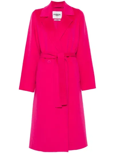 Essentiel Antwerp Gimply Coat In Pink