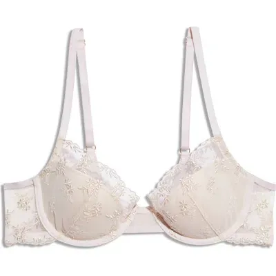 Etam Idylle Underwire Demi Bra In Ecru