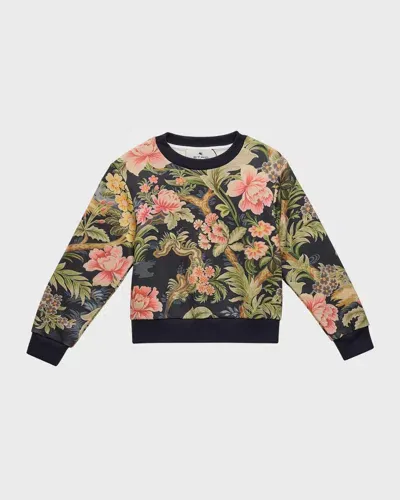 Etro Kids' Floral-print Sweatshirt In Multi