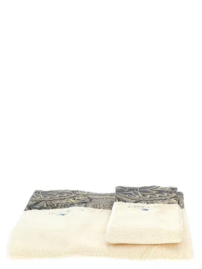 Etro Home Bloom Towels In Neutral