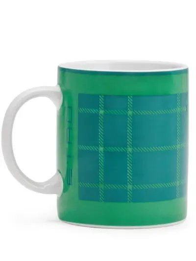 Etro Home Logo-print Porcelain Mug In Green