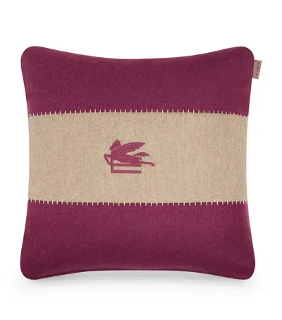 Etro Pegaso Cushion In Purple