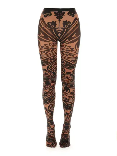 Etro X Wolford Tights In Brown