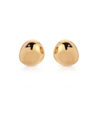 Ettika Polished Pebble Stud Earrings In Gold