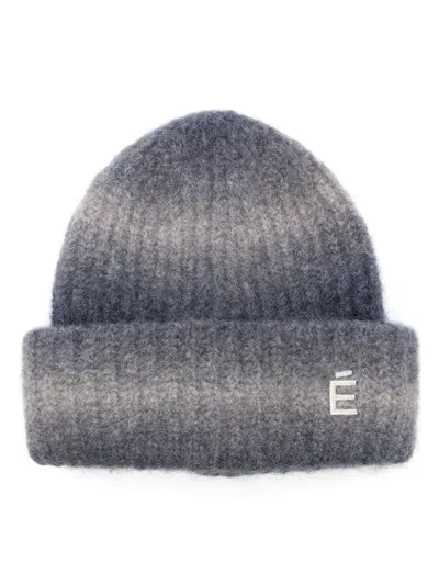 Etudes Studio Logo-patch Beanie Hat In Blue