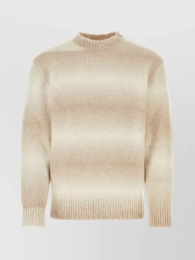 Etudes Studio Ombre Embroidered Crew-neck Sweater In Cream