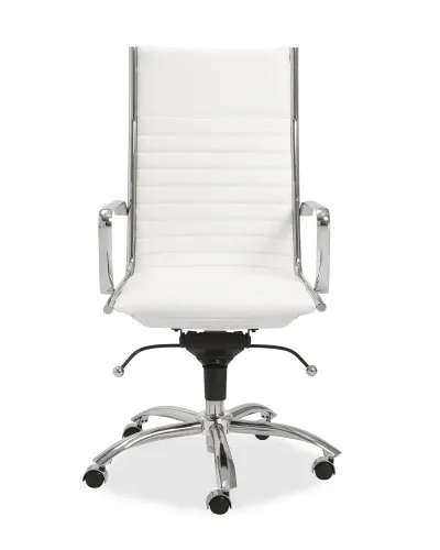 Euro Style Dirk High Back Office Chair In White