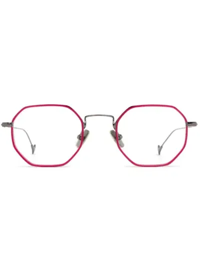 Eyepetizer Mathieu Hexagon-frame Glasses In Pink