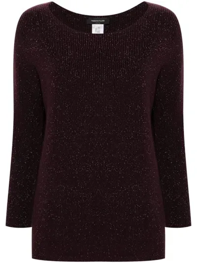 Fabiana Filippi Lurex-detail Sweater In Purple