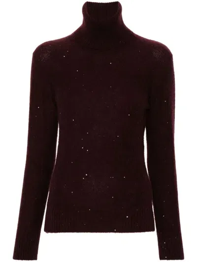 Fabiana Filippi Sequin-embellished Jumper In Red