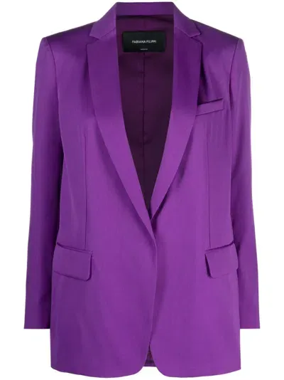 Fabiana Filippi Einreihiger Blazer In Purple