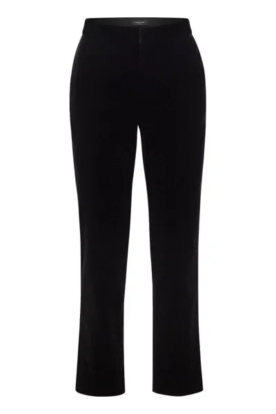 Fabiana Filippi Velvet Trousers In Black