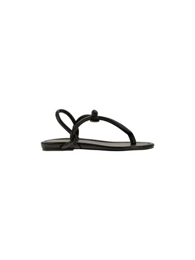 Fabiana Filippi Leather Flip-flops In Black