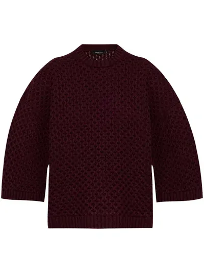 Fabiana Filippi Wool-blend Wide-sleeved Jumper In Red