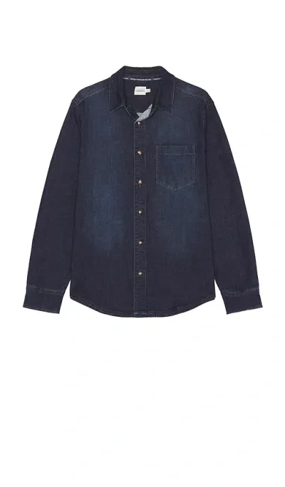 Fair Harbor The Driftwood Denim Shirt In Blue