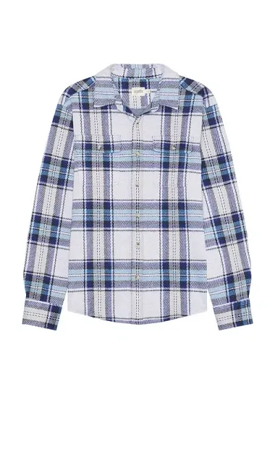 Fair Harbor The Dunewood Flannel Shirt In Blue