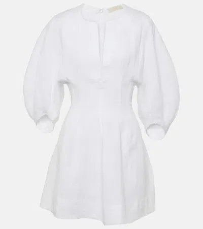 Faithfull Soleil Linen Minidress In White