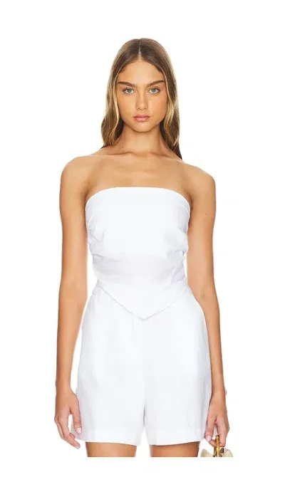 Faithfull The Brand Antibes Strapless Top In White