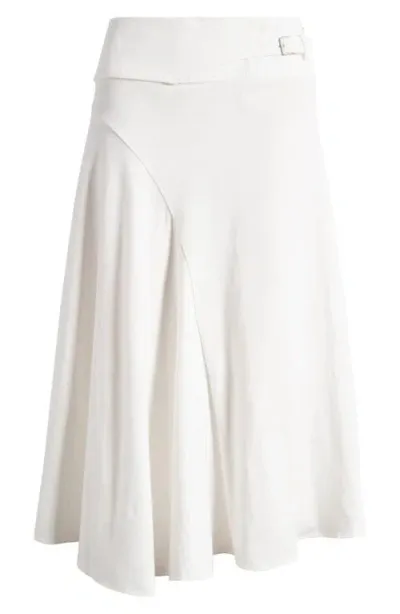 Faithfull The Brand Maceio Asymmetric Cotton Skirt In White