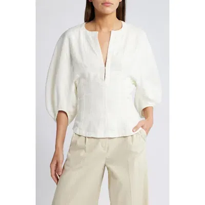 Faithfull The Brand Maia Linen Top In White