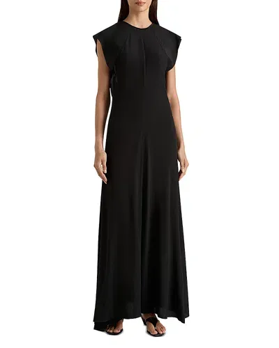 Faithfull The Brand Paloma Silk Maxi Dress In Black