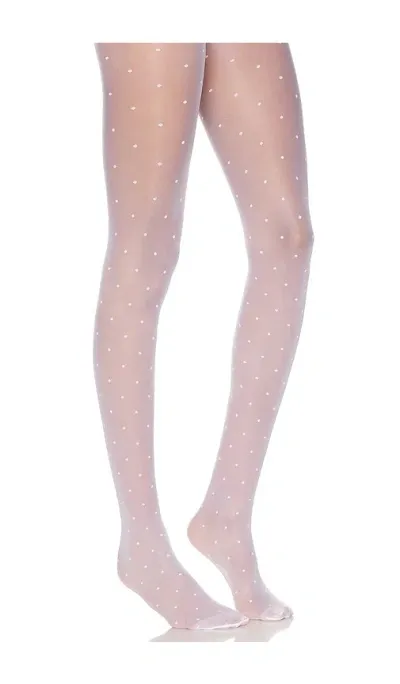 Falke Dot Tight In White