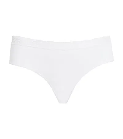 Falke Lace Detail Daily Briefs In White