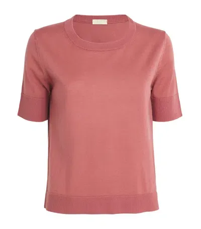 Falke Merino Wool T-shirt In Pink