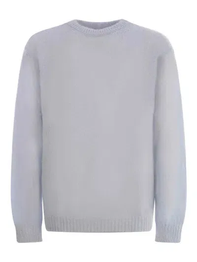 Family First Milano Sweater Family First In Mohair Wool In Light Blue