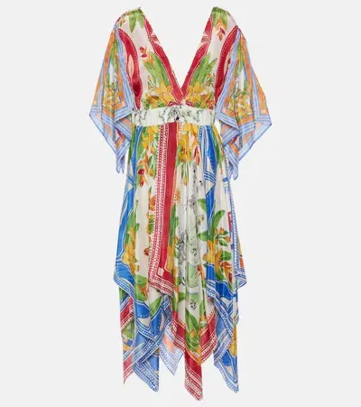 Farm Rio Tropical Destination Maxi Dress In White