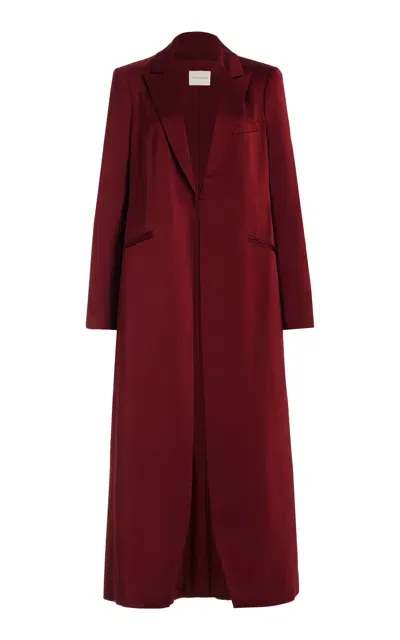 Favorite Daughter Exclusive The Juniper Satin Duster In Red