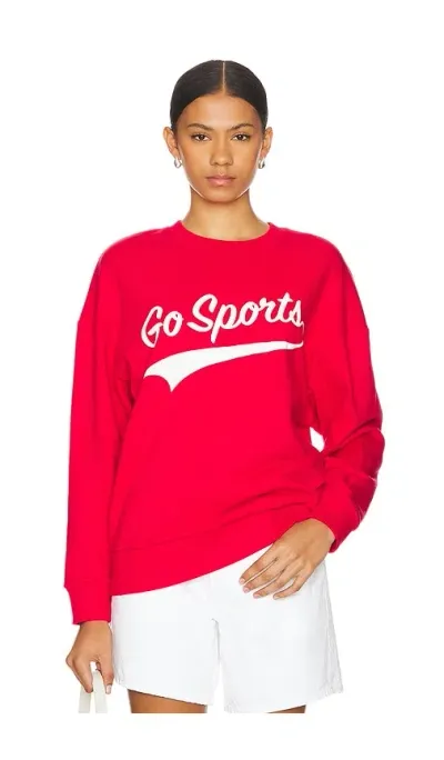 Favorite Daughter Go Sports Sweatshirt Red