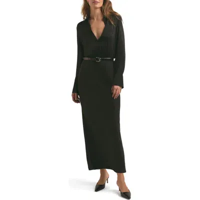 Favorite Daughter Take Me Seriously Long Sleeve Dress In Black