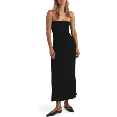 Favorite Daughter The Colette Strapless Dress In Black