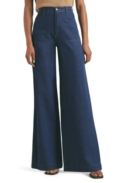 Favorite Daughter The Fancy Mischa Super High Waist Wide Leg Jeans In Rome