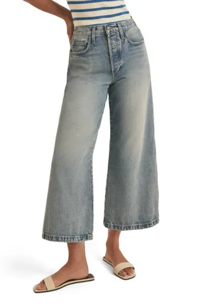 Favorite Daughter The Masha High Waist Crop Wide Leg Jeans In Dublin