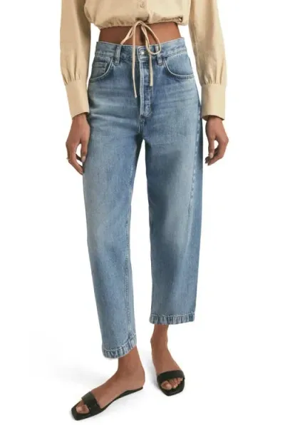 Favorite Daughter The Nikki Mid Rise Barrel Jeans In Venice