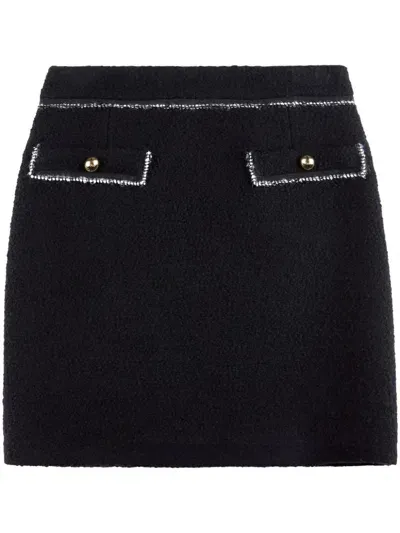 Fay Bouclé Mini Skirt In Black