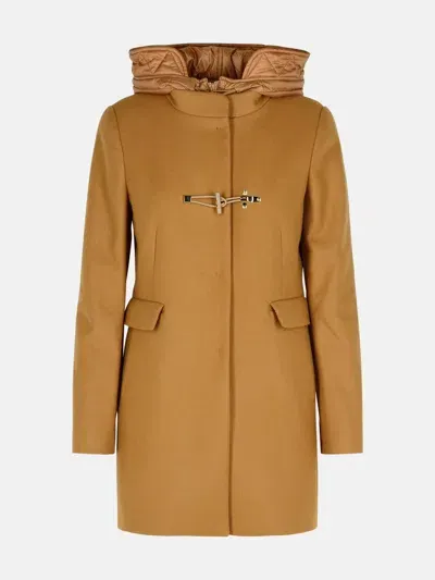 Fay Brown Virgin Wool Blend Coat