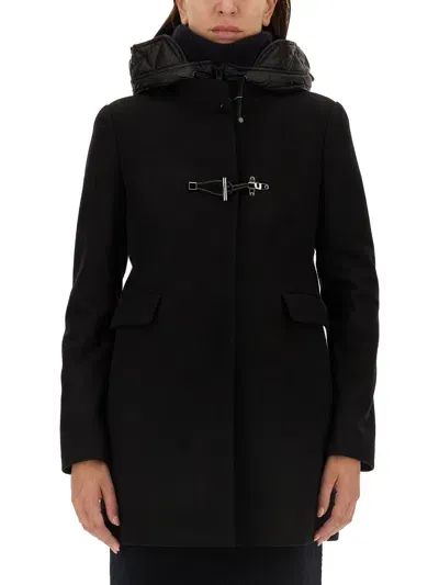 Fay Toggle Coat In Black