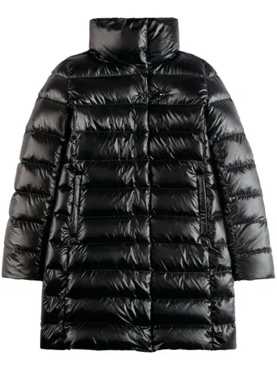 Fay Urban High-neck Padded Coat In Black