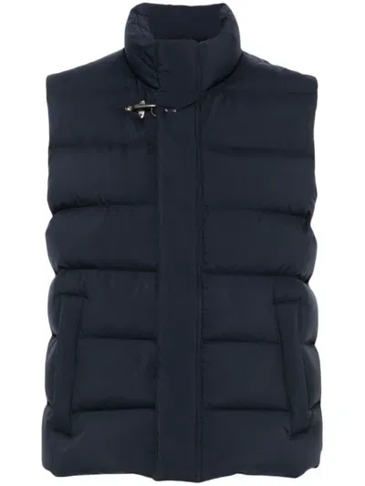 Fay Gancini-buckle Gilet In Black